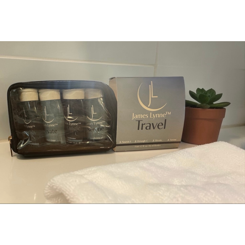 James Lynne Travel Hair Styling 4 pc. Set with Zipper Pouch - Brand New
